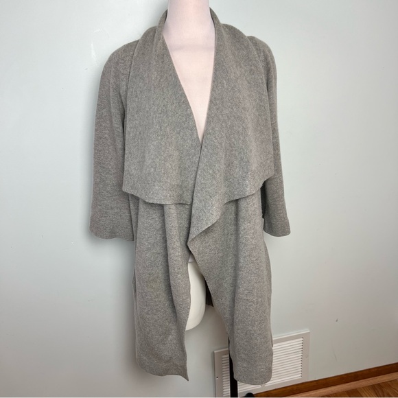 Ag Adriano Goldschmied Sweaters - Ag Adriano Goldschmied Gray Wool / Cashmere Waterfall Cardigan Sweater - Size XS